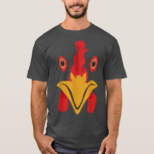 Chicken Face , Funny Cute Animal Halloween Costume T-Shirt