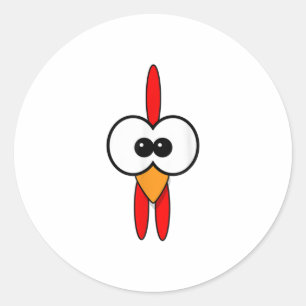 Chicken Face Halloween Costume Funny gift fo Classic Round Sticker