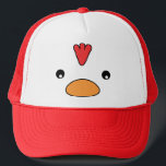 Chicken Face Hat<br><div class="desc">Copyright ©2008 Erin L. Lowmaster Chicken Face Design!</div>