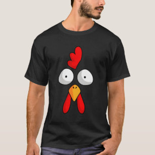 Chicken Face Rooster Halloween Costume Farm Poultr T-Shirt