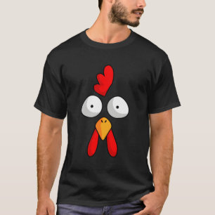 Chicken Face Rooster Halloween Farm Poultry T-Shirt