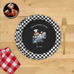 Chicken Family Cookout Custom  Paper Plate