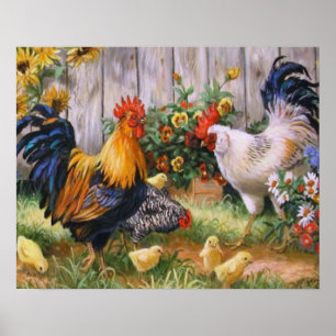 Chicken Family Poster