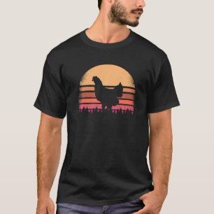 Chicken Farm Animals Farming Lover Vintage 80s Ret T-Shirt