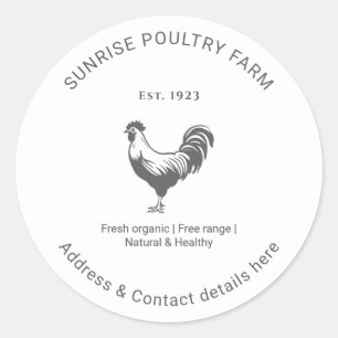 Chicken Farm  Classic Round Sticker