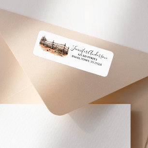 Chicken Farm Fence Fun Address Return Address Label