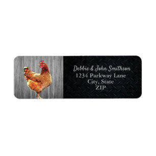 Chicken Farm Free Range Hobby Farm Return Address Label
