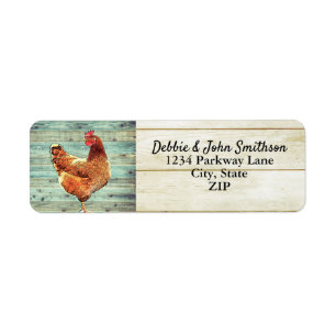 Chicken Farm Free Range Hobby Farm Return Address Label