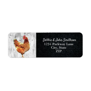 Chicken Farm Free Range Hobby Farm Return Address  Label
