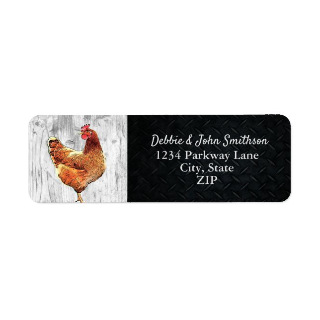 Chicken Farm Free Range Hobby Farm Return Address  Label (Front)