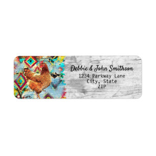 Chicken Farm Free Range Hobby Farm Western Address Return Address Label