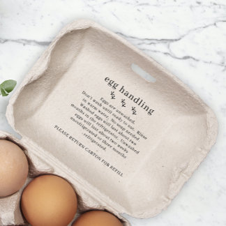 Chicken Farm Fresh Egg Handling Carton  Rubber Stamp