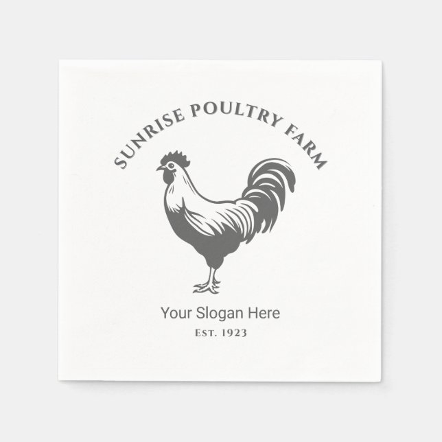 Chicken Farm Paper Napkin (Front)