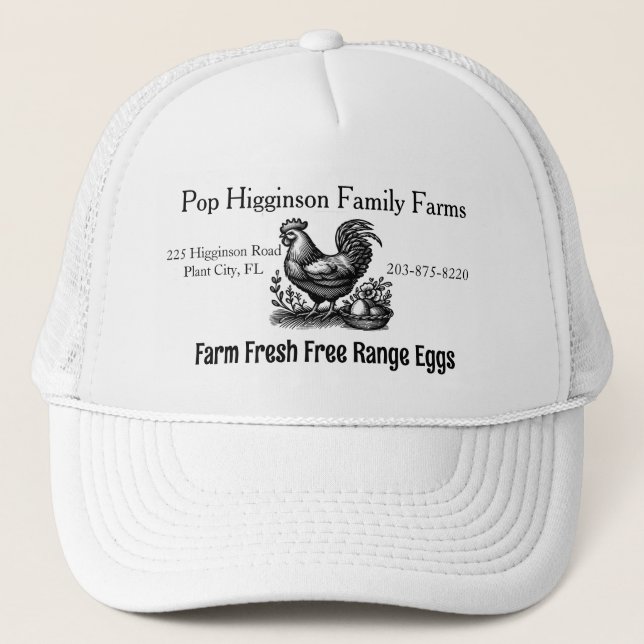 Chicken Farm Trucker Hat (Front)