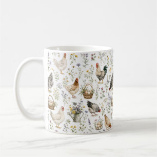 Chicken Farm Wildflower Garden Nature Botanical Coffee Mug