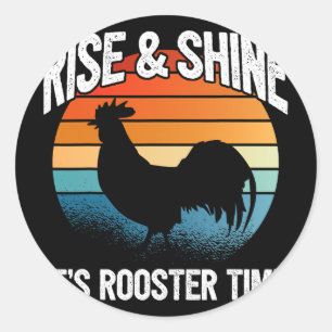 Chicken Farmer And Chicken Lover - Rooster Classic Round Sticker