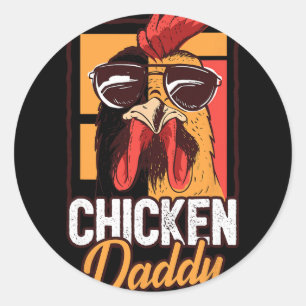 Chicken Farmer - Chicken Daddy - Dad Father Grandp Classic Round Sticker
