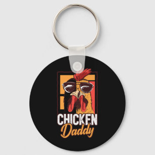 Chicken Farmer - Chicken Daddy - Dad Father Grandp Key Ring