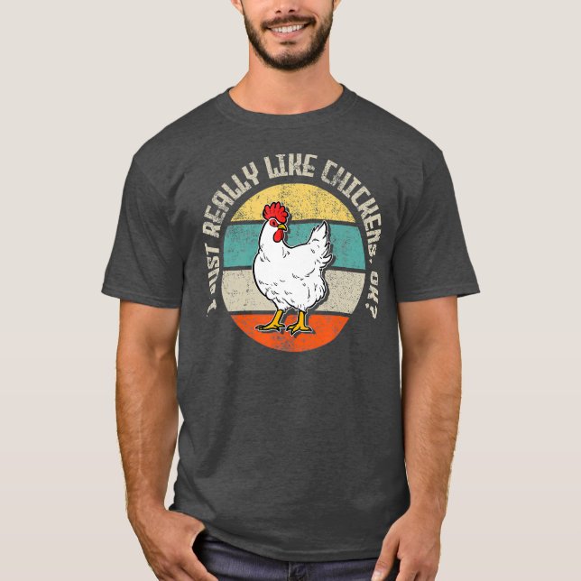 Chicken Farmer Farming Poultry Retro Gift T-Shirt (Front)