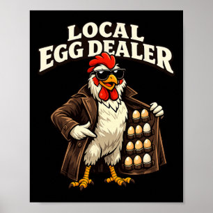 Chicken Farmer Local Egg Dealer Rancher Farm Dad M Poster