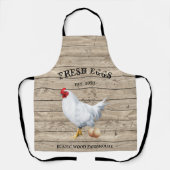 Chicken Farmhouse Wood texture Rustic eggs Apron (Front)