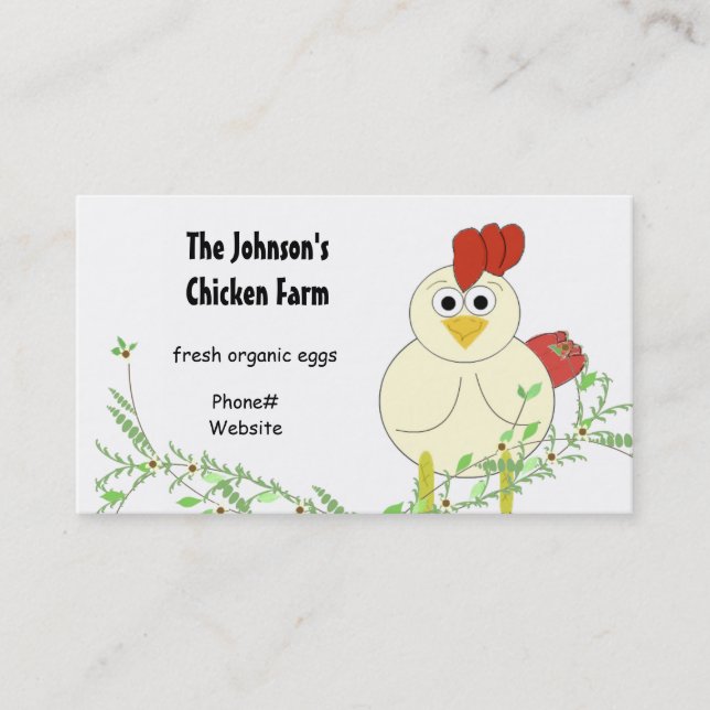 Chicken Farming Business Card (Front)
