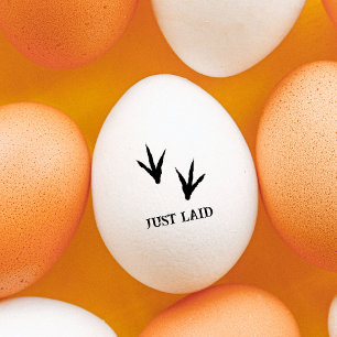Chicken feet "Just Laid" Mini Chicken Egg Stamp