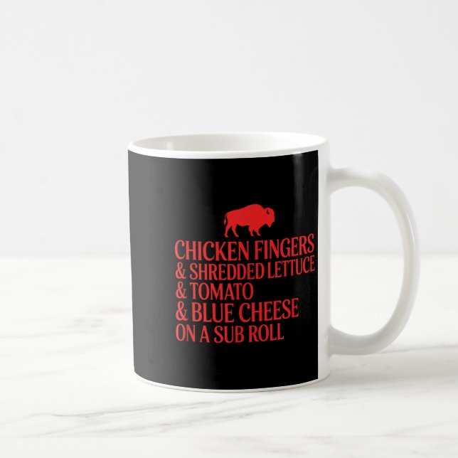 Chicken Finger Sub Ingredient List Coffee Mug (Right)