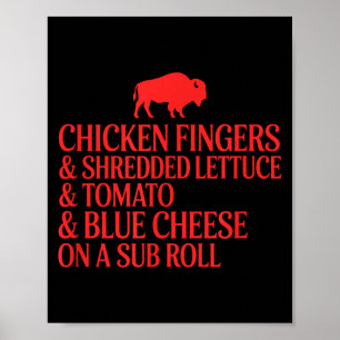 Chicken Finger Sub Ingredient List Poster