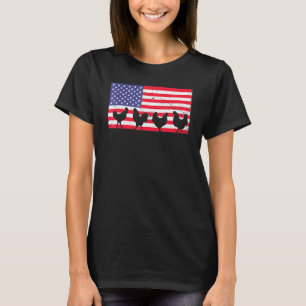 Chicken Flag American Chicken Happy 4th Of July T-Shirt