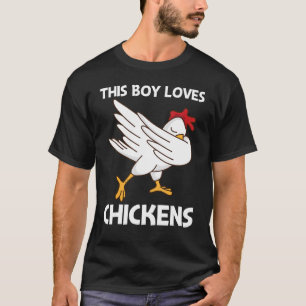 Chicken For Boys Kids Poultry Rooster Egg T-Shirt