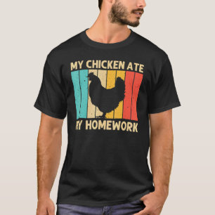 Chicken For Kids Boys Farmer Chicken Farm Hen T-Shirt