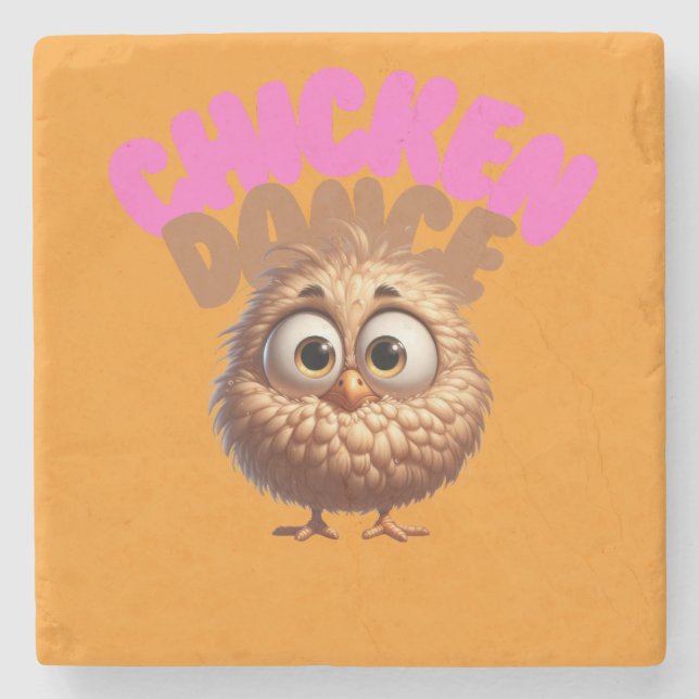 Chicken Fun Stone Coaster (Front)