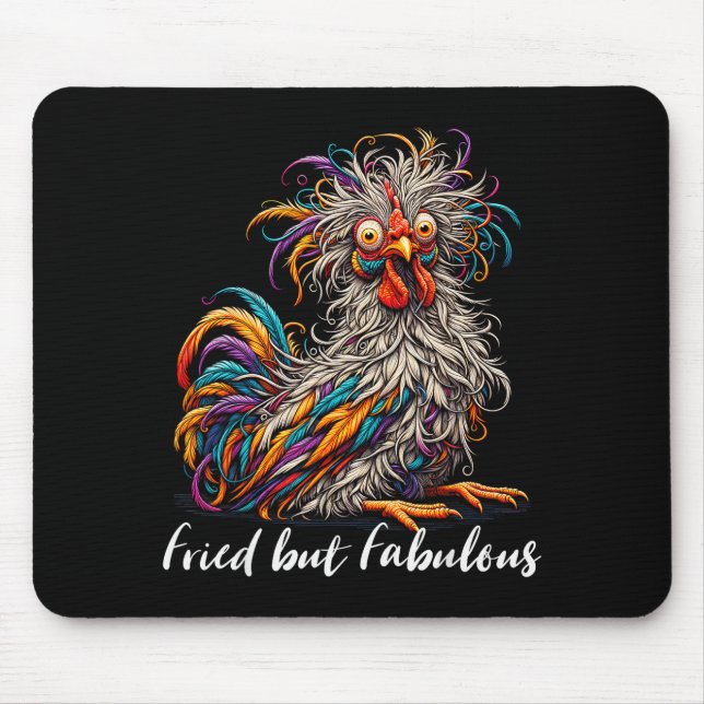 Chicken Funny Fried But Fabulous Graphic Women Chi Mouse Pad (Front)