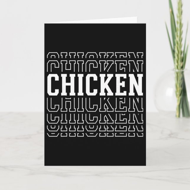 Chicken Funny Layered Text Pet Owner Farmer  Card (Front)