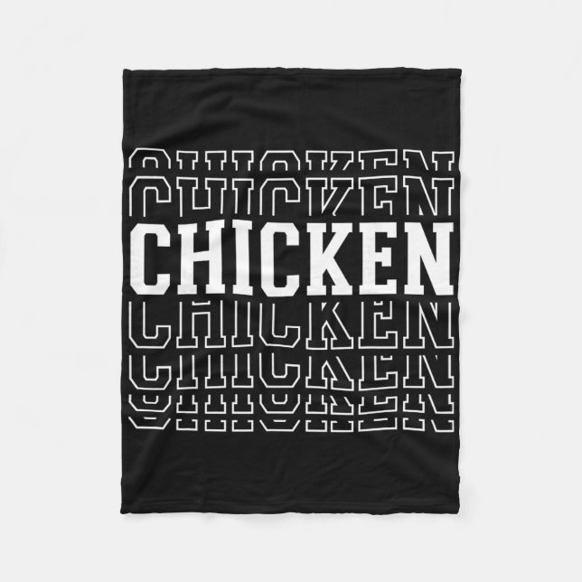 Chicken Funny Layered Text Pet Owner Farmer  Fleece Blanket (Front)