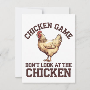 Chicken game don't look at the chicken card
