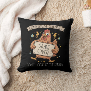 Chicken Game Don't Look At The Chicken Cushion