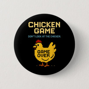 Chicken Game Don't Look At The Chicken Funny Chick 6 Cm Round Badge