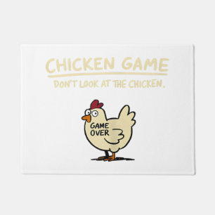 Chicken Game Don't Look At The Chicken Funny Chick Doormat