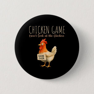 Chicken Game Funny Rooster Design 6 Cm Round Badge