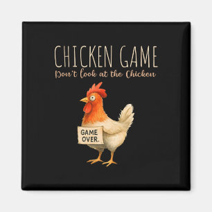 Chicken Game Funny Rooster Design Magnet