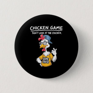 Chicken Game Humorous Family Tee - Uni-adults & 6 Cm Round Badge