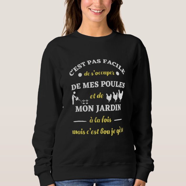 Chicken Garden Humour Sweatshirt (Front)