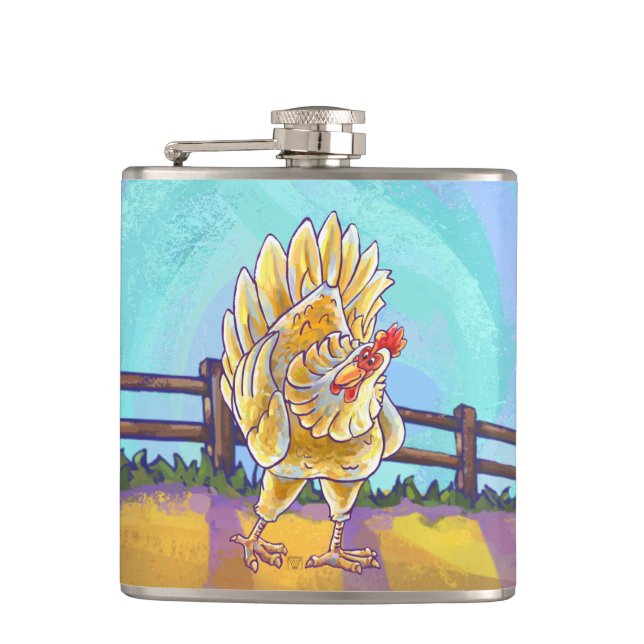 Chicken Gifts & Accessories Hip Flask (Front)