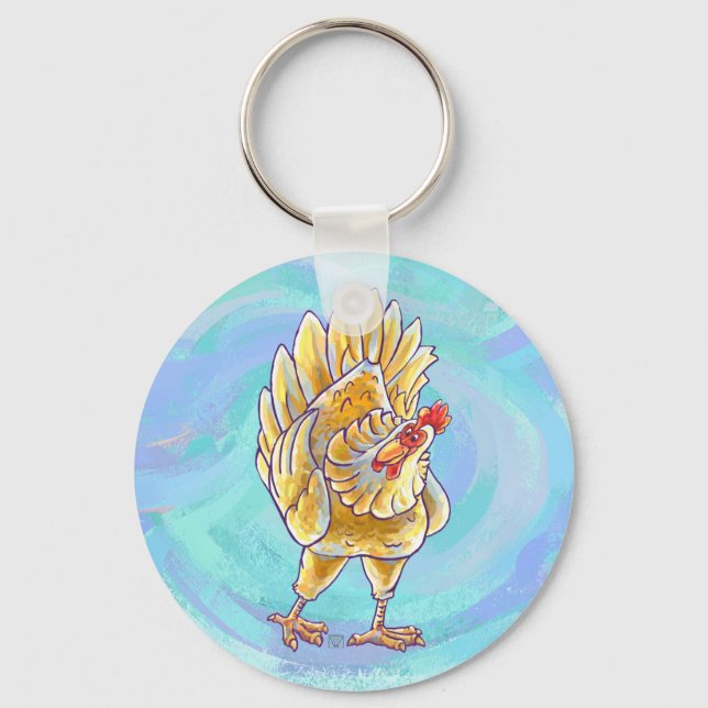 Chicken Gifts & Accessories Key Ring (Front)