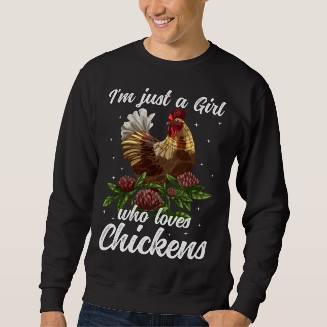 Chicken Girl Chicken Owner Chicken Mom Chicken Far Sweatshirt (Front)