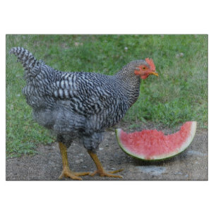 Chicken Glass Cutting Board