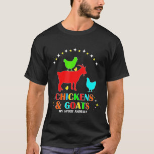 Chicken Goats My Spirit Animals Cute Farming T-Shirt