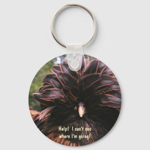 Chicken golden laced polish, Help! I can't see... Key Ring